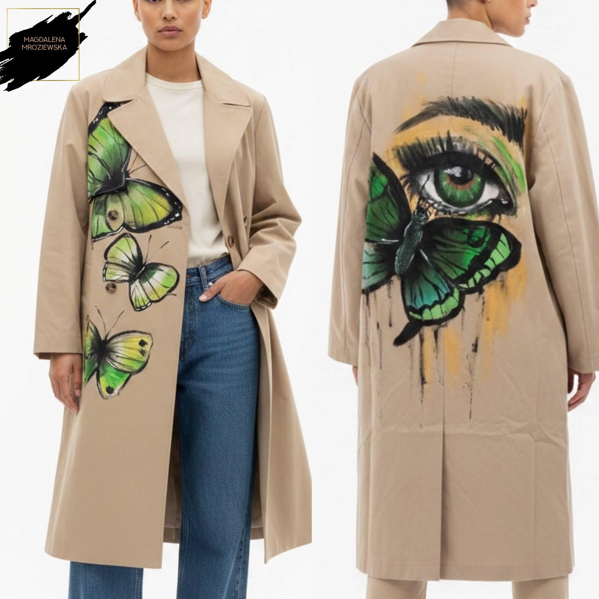 Płaszcz "Green butterflies" r. L 0