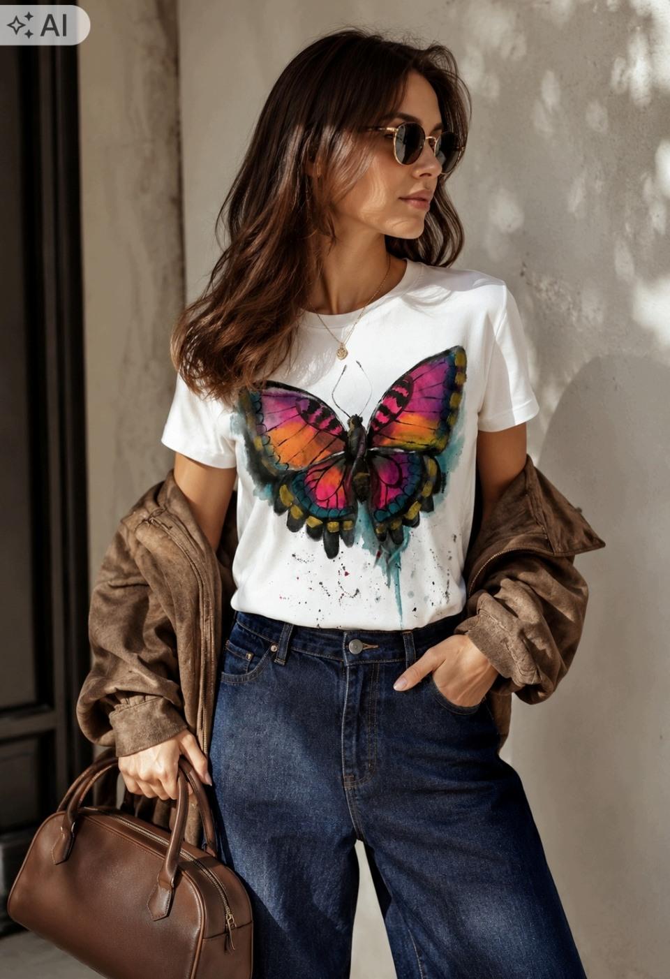 Koszulka oversize NEON BUTTERFLY 0