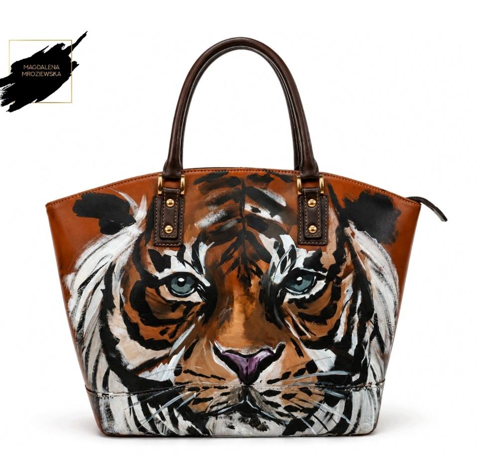 Skórzana torebka NATURAL TIGER 0