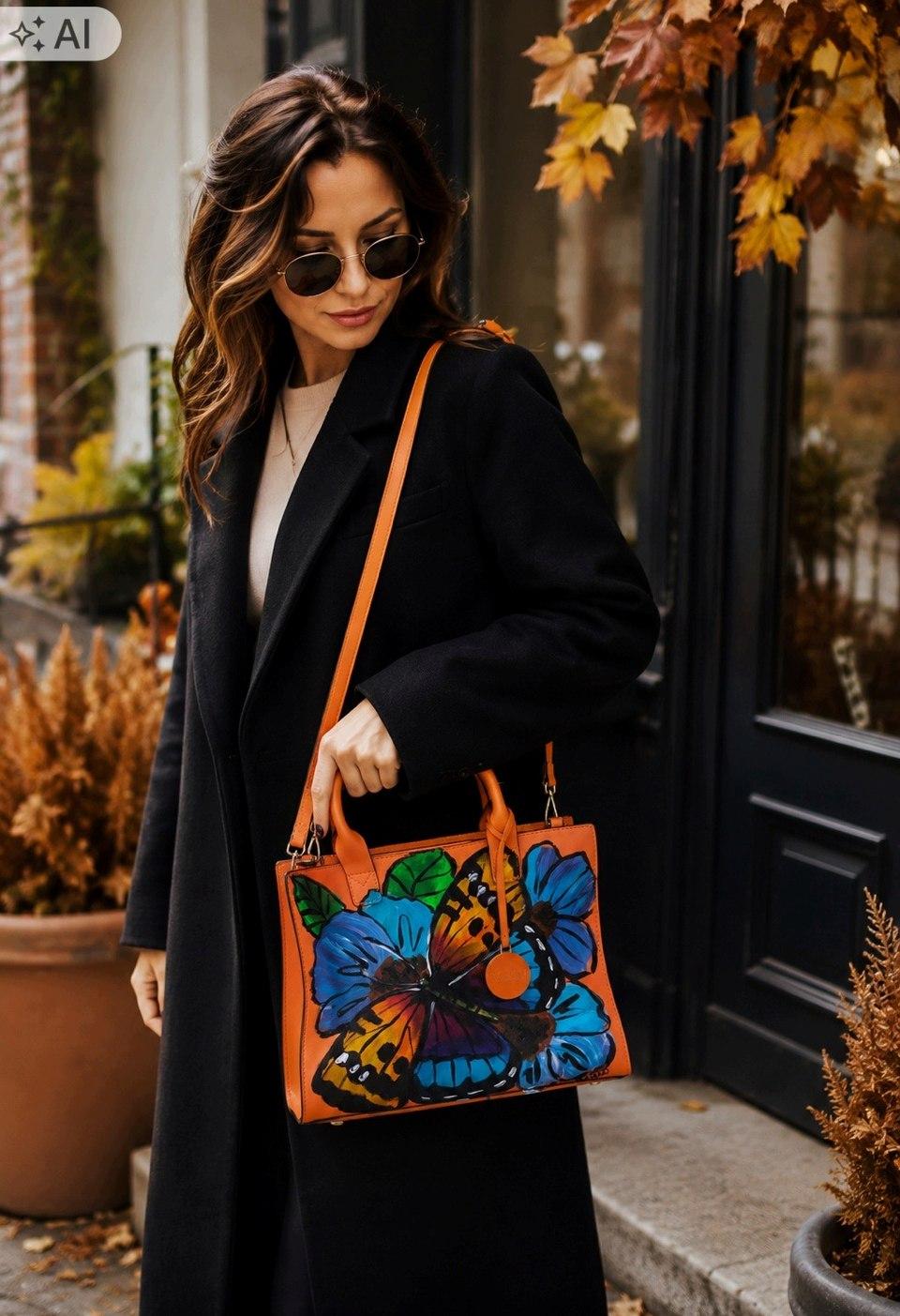 Duża totebag torebka MOTYL 1