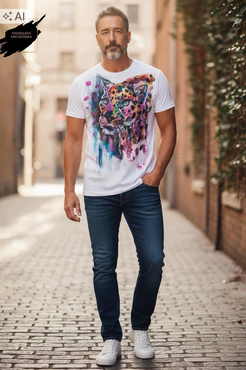 Koszulka oversize unisex RAINBOW PANTHER 3