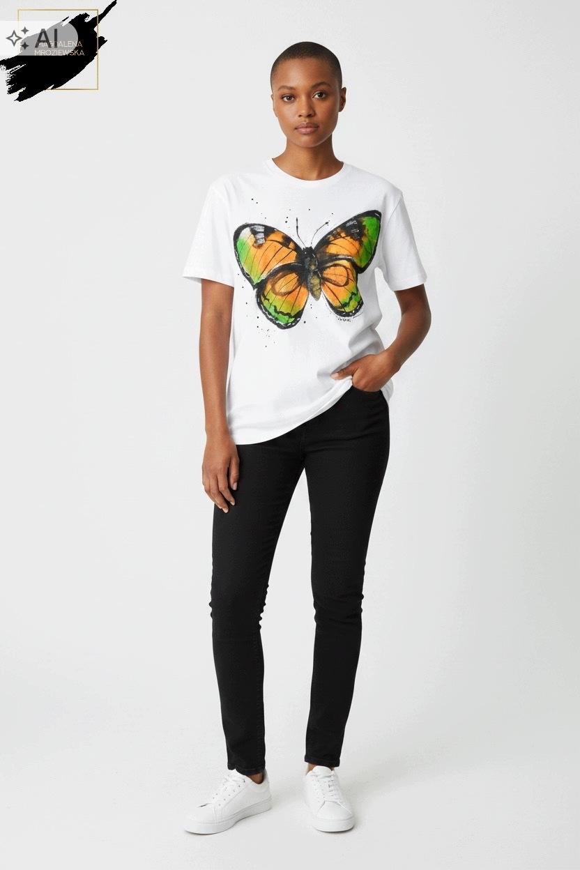 Koszulka oversize ORANGE BUTTERFLY 0