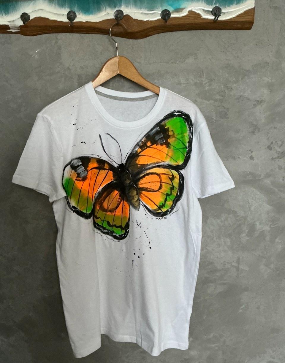 Koszulka oversize ORANGE BUTTERFLY 1