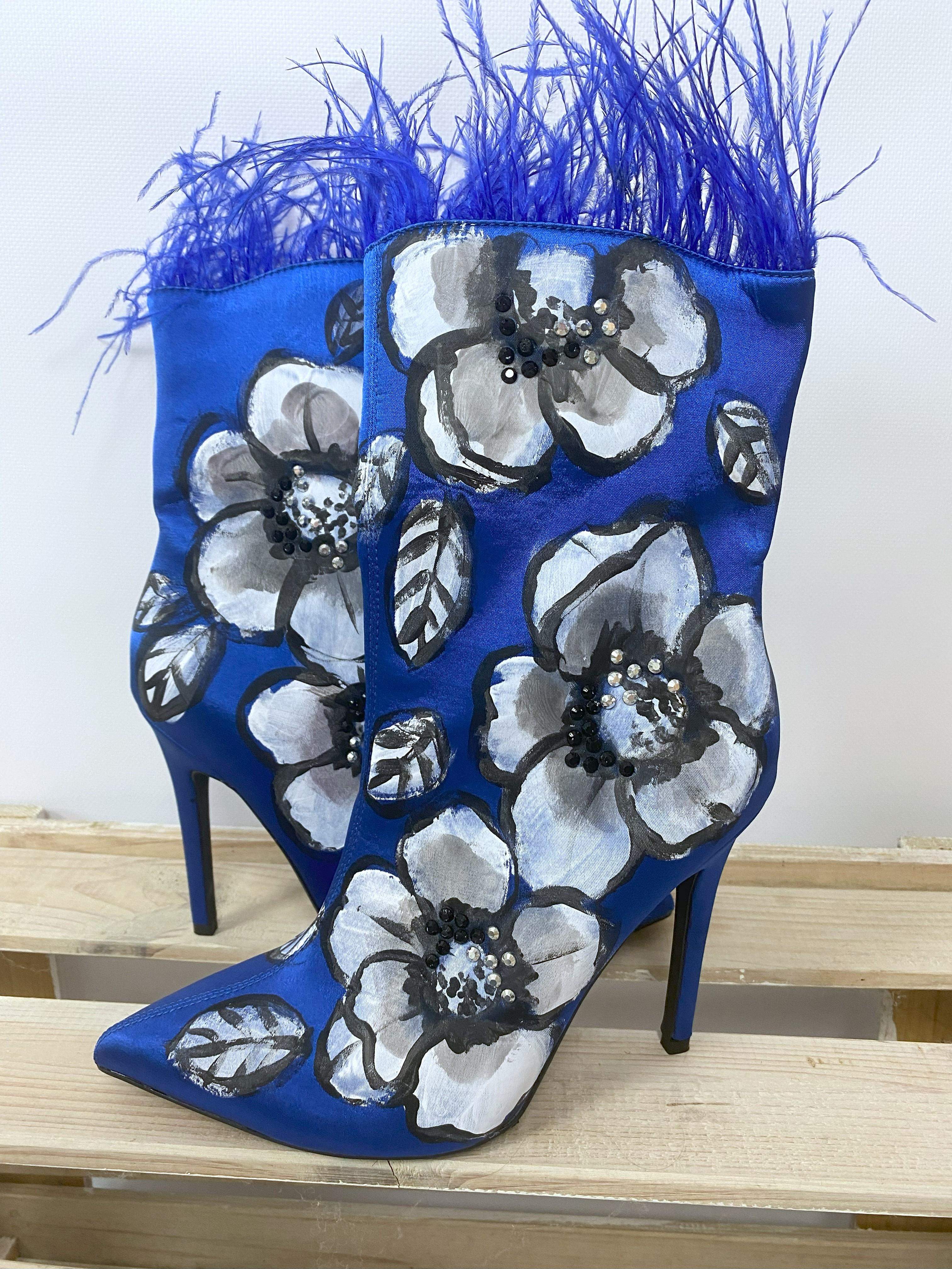 Ukwiecone botki 39 0