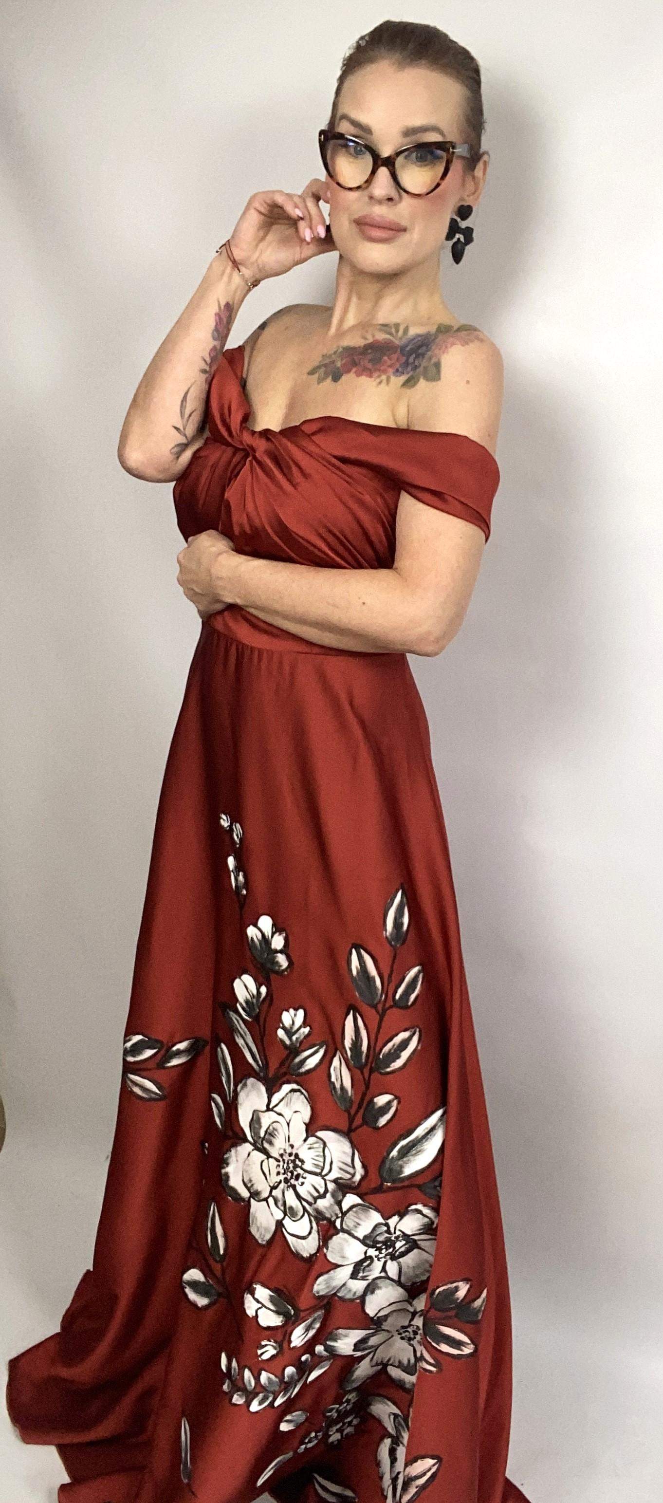 Sukienka wieczorowa "Pnącza" M 2