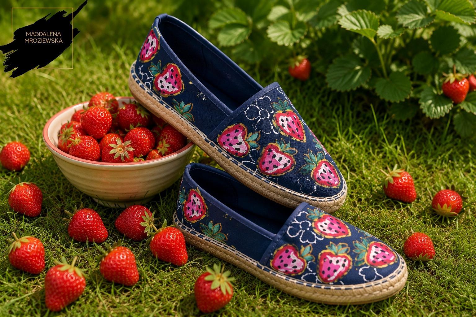 Espadryle "Strawberry juice" r.39 0